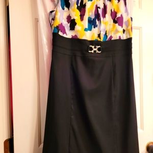 Like new, Dress Barn lined black sheath dress, size 12.